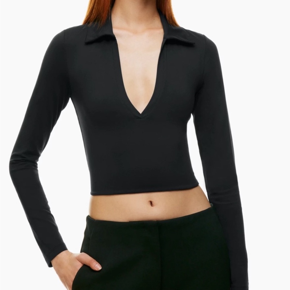 Aritzia Babaton Contour Polo Longsleeve - Picture 2 of 5